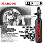 Maddog 13ci 3000psi Hpa Paintball Tank With Regulator - Airgun Airsoft Pcp