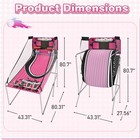 Basketball Arcade Game Indoor  Electronic Basketball Game Dual Shot With 8 Ga   