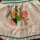 Vintage 1980 Strawberry Shortcake Dress Pinafore Apron Set Petite Frocks 2t 3t