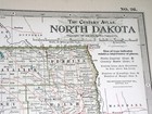 1911 Original Antique Map Of North Dakota