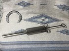 Vintage Metal Veterinary Dosing Syringe Livestock Grad Plunge No Maker Mark