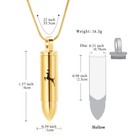 Bullet Urn Necklaces For Ashes Cremation Jewelry Keepsake Memorial Urn Pendant