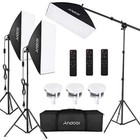 Professional Photography Lighting Kit Softbox Led Light Stand Boom Arm Remote Us