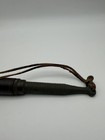 Antique Horsehair Quirt Handle Weighted Wood Leather Strap Western Tack