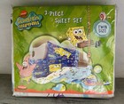 Vtg Spongebob Squarepants Twin Size 3 Piece Sheet Set 2001 New Nickelodeon
