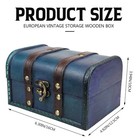 Wooden Vintage Treasure Chest Box With Lock And Leather Surface Handmade Wood   