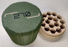 270 Ammo Box Holds 16 cartridges  Lid Screws On  Green W inlay 3d Printed