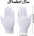 5 Pairs White Dress Gloves Polyester Costume Cosplay Gloves Women Men Uniform