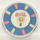 Sands Las Vegas Hotel Casino  1 Chip Nevada - House Mold 1989