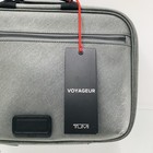 Tumi Madeline Cosmetic Toiletry Bag Travel Kit Fog Gray With Silver Hardware