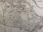 1860 British North America Original Map  Engraving With Hand Coloring
