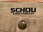 Schou Equestrian Tan Brown Pants Horse Riding Stretch Breeches Knee Girl 24 X 23