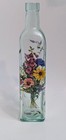 Decorative Floral Painted Glass Bottle 10 1 2 