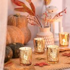 Party Decorations 72pcs Mercury Glass Gold Votive Candle Holders Set Wedding