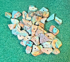30 Old Original Navajo Indian Turquoise Trade Beads Chips Blue Green 1800 s