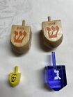 Lot Of 4 - Hanukkah Dreidel Spinning Top Toy Chanukah Jewish Gift Shatin