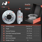 Front Drilled Slotted Rotors Ceramic Pads Hub Bearing Chevy Gmc 3500 4wd 8pc