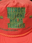 Vintage 1990 Teenage Mutant Ninja Turtles Movie Promo Hat Neon Orange Nylon Amc