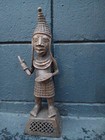 The Messenger african Traditional Authentic King Benin Bronze 11   5   4 