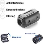 Tamicy 60 Pieces Clip-on Ferrite Ring Core Rfi Emi Noise Suppressor Cable   