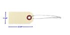 100 Of 2 3 4  X 1 3 8  Manila Inventory Tags With Elastic Stretchy String Size 1