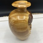 Hand Turned Maple Burl  Bud Wood Vase Signed C  Dame Mcm Stunning 4 25    H