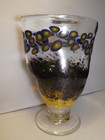 Vintage Signed Studio Art Glass Vase  Spot Pattern 10    Tall  Approx