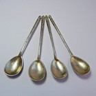 Antique Imperial Russian 84 Silver Spoons Set Of 4 Hallmarked      Moscow 1866 43g