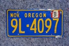 1960 - 1962 Oregon License Plate