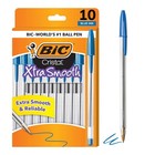 Pack Of 10 Ballpoint Pen - Blue Ink Ball Point Pens For Office Writing School