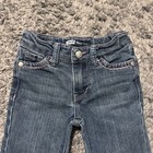 Vtg Levis Bootcut Jeans Size 2t Blue Denim Stretch Flare Pink Thread Embroidered