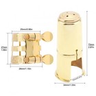 Saxophone Mouthpiece Cap   Carved Metal Ligature For Alto Saxophone Rubber New