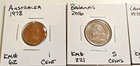 World  Coin Lot -   20 Carded Coins   - Nice Mix -   lot 1682 