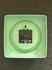 Original 70s Vintage Skytimer Sea Foam Green 7 25    Square Wall Clock     Excellent