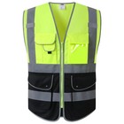 Custom Logo High Visibility Reflective Safety Vest Work Uniform Signal Security 