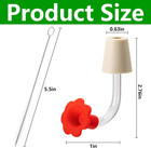 9 Pcs Hummingbird Feeder Tubes With Red Floral Tip  Bird Hummingbird Feeder Repl