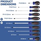 10-piece Magnetic Screwdriver Set Phillips Slotted Flat Head Screwdriver