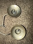 Vintage Tibetan Tingsha Cymbals Brass Hand Bell Meditation Chimes Ohm Signed