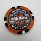 Harley Davidson Poker Chip  Southern Thunder Hd Southaven  Mississippi Orange