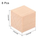 8pcs Basswood Carving Block 1 x1 x1  Square Wooden Dowels Blocks For Diy