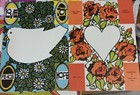 Vintage 1960 s Pop Art Fold-a-note Stationary Sheets  7 Designs Total Of 28