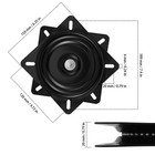 Zeonhak 4 Set 6 25 Inch Bar Stool Swivel Plate  Base Inch  Black