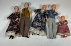 Vintage Sears Old Fashioned Family Dollhouse Figures Miniature 5 Pieces Grandma