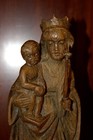 Antique 14  Hand Carved Wood Virgin Mary Our Lady Jesus Statue Figure Sculpture