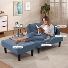 58 In Sofa Bed Chair 2-in-1 Convertible Chair Sleeper Chair Recliner With Chaise