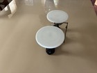 Ohaus Antique Cast Iron  Balance Scale With Milk Glass Trays
