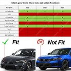 17pcs Grille Kit Front Bumper Bracket Fog Light For 22-24 Honda Civic Sedan Only