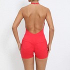 Gym Sport Jumpsuit Short Jumpsuit With Pocket Women Sportswear One Piece Yoga Se