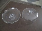 Princess House Heritage Pedestal Cake Stand And Etched Floral Dome Lid