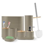 8 Piece Bathroom Accessories Set With Soap Dispenser  Toothbrush Holder  Soap Di